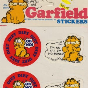 Vintage 1978 Garfield Kats Meow Stickers #2