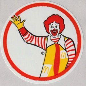 Vintage 1980s Mcdonalds Sticker Ronald Mcdonald - Etsy