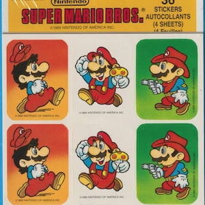 Vintage 1980er Jahre NINTENDO Super Mario Bros Aufkleber #2