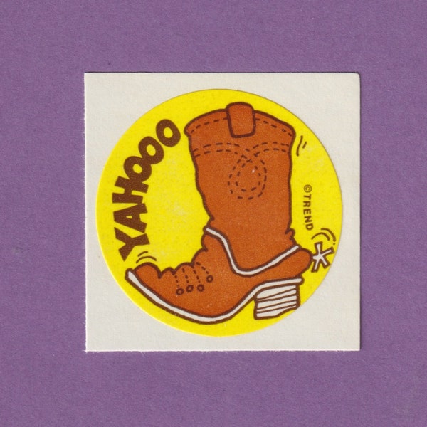 Vintage GLOSSY Trend Scratch & Sniff Sticker LEATHER BOOT