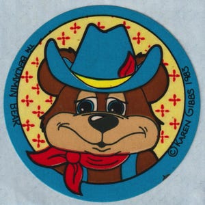 Vintage 1980’s Benjamin Bears By Karen Gibbs Sticker Module