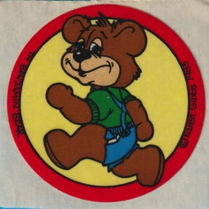 Vintage 1980’s Benjamin Bears By Karen Gibbs Sticker Module #4