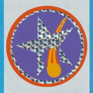 RARE 1980s Vintage Prism Star Sticker