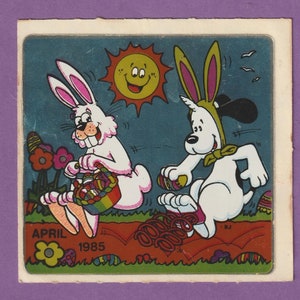 Vintage 1980 BJ PRISM Sticker APRIL