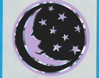 Stickers étoiles scintillantes scintillantes vintage - Or prisme arc-en-ciel - France