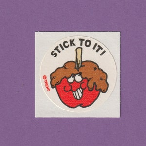 Vintage Trend Matte Scratch & Sniff Sticker Caramel Apple