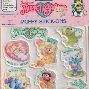 Vintage Jim Henson&#39;s Muppet Babies Puffy Stickers #4