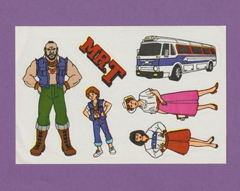 Vintage 1980s Mr. T Sticker Sheet