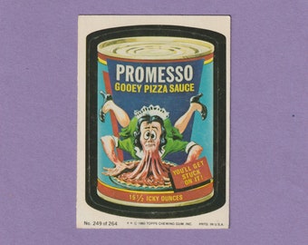 Vintage 1970s Wacky Package Pack Sticker PROMESSO