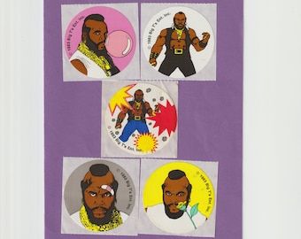 Vintage 1983 Mr. T Enterprises Scratch & Sniff Sticker Lot