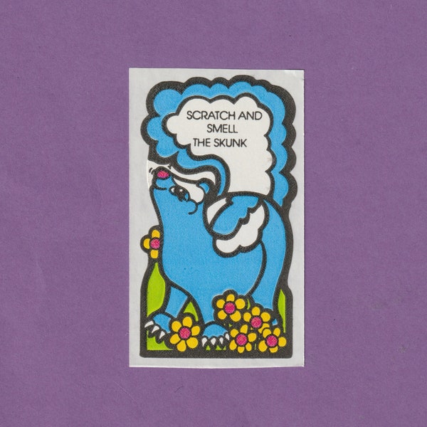 Vintage Mello Smello Scratch & Sniff Sticker SKUNK