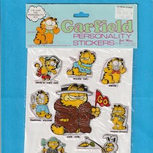 Vintage 1978 Sticker Syndikat GARFIELD Puffy Sticker Pack