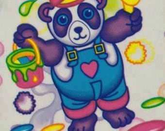 Vintage Lisa Frank Sticker PANDA Bear PAINTER