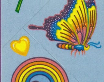 Vintage Lisa Frank Sticker BUTTERFLY Rainbow