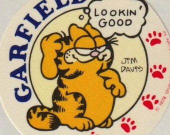 Vintage KAT'S MEOW Garfield Sticker Lookin' GOOD
