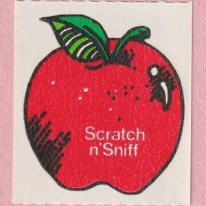 Vintage 3 M Scratch & Sniff Sticker Apfel MINT