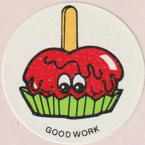 Vintage 1982  CTP Scratch & Sniff Sticker  Carmel Apple #2
