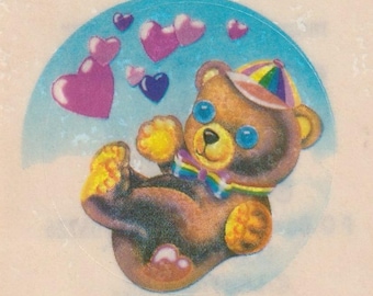 Vintage Lisa Frank Sticker Mod Floating Bear
