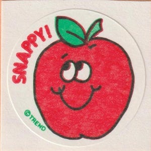 Vintage Trend Matte Scratch & Sniff Sticker Apple  STRONG Scent!