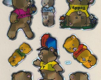 Vintage 1980 Classic Stickers Teddybären VERSIEGELT