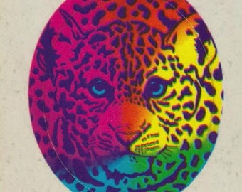 Vintage Lisa Frank Sticker Mod RAINBOW CHEETAH