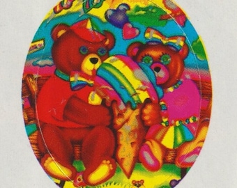 Pegatinas vintage de Lisa Frank con ositos arcoíris