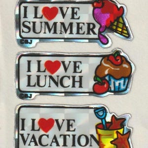 Vintage 1980s Prism I Love Sticker