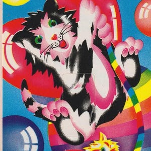 Vintage 1980s Lisa Frank Cat Kitten Light Switch Cover