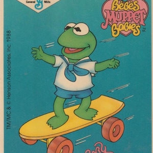 Vintage General Mills The Muppet Babies Sticker SEALED  Kermit