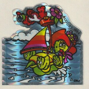Vintage 80er Jahre Prism Aufkleber SCHILDKRÖTE