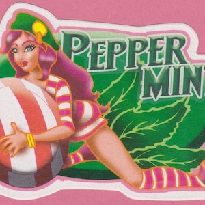 Vintage Vending Machine Large Scratch & Sniff Sticker PEPPERMINT