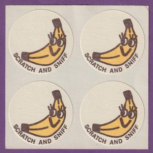 Vintage CTP 1977 Scratch & Sniff Sticker BANANE