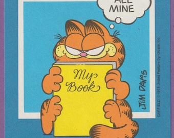 Vintage Garfield Buchaufkleber