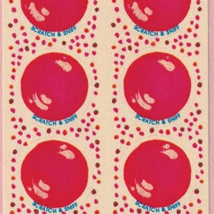 Vintage Illuminations Sweet Scents  Scratch and Sniff Stickers FIREBALL Cinnamon