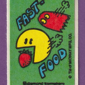 Sticker vintage à gratter et à renifler Mme Pac Man FRAISE
