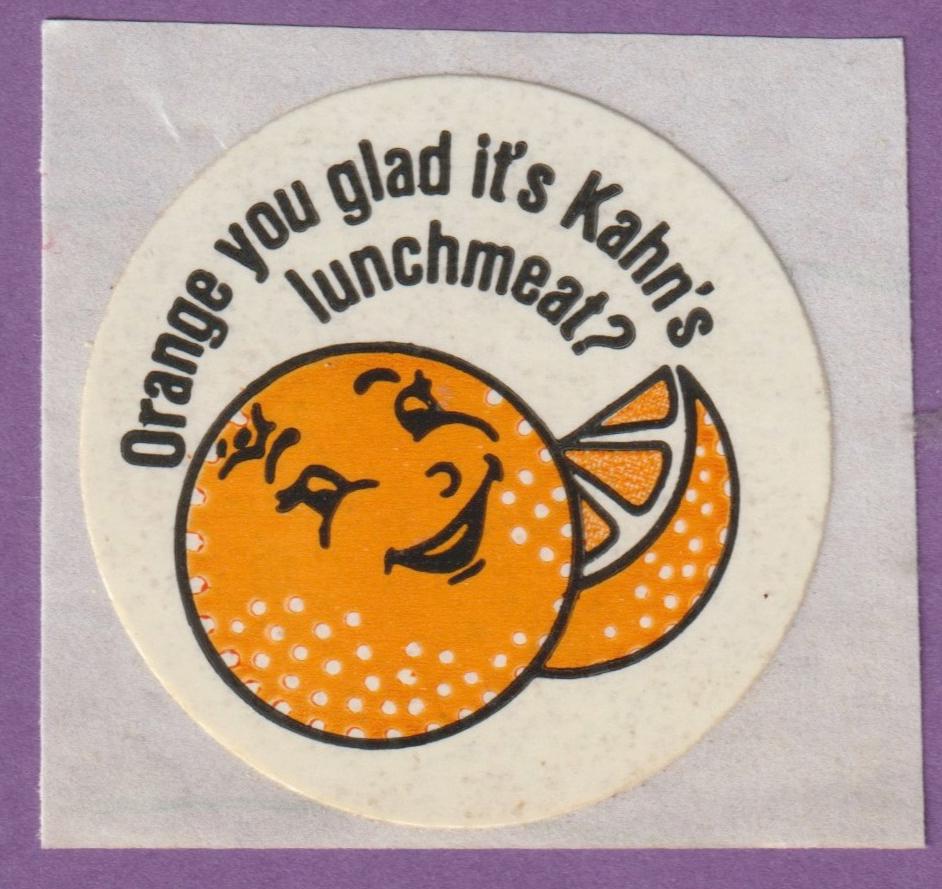 RARE Vintage Kahn's Scratch & Sniff Sticker ORANGE - Etsy