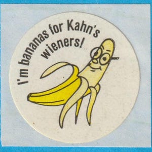 RARE Vintage Kahn's Scratch & Sniff Sticker BANANE