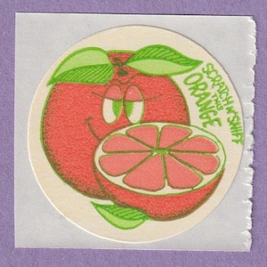 Stickers à gratter et à renifler Toys For America ORANGE