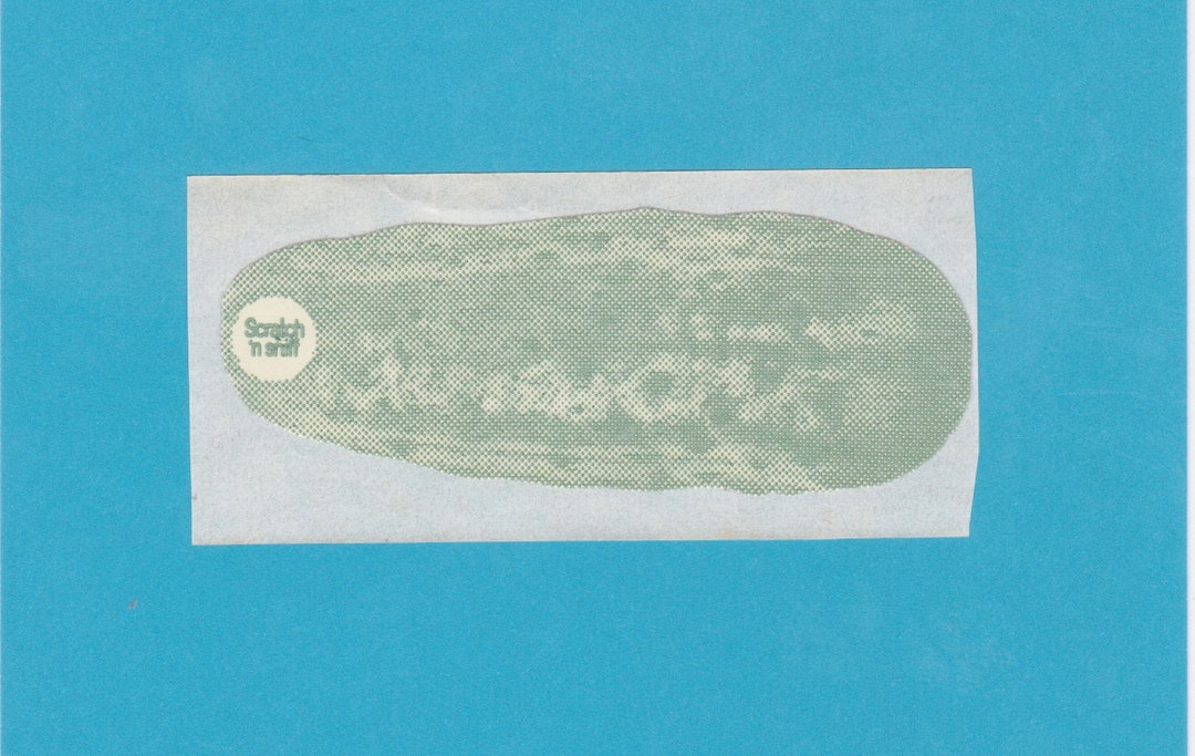 Vintage 3M Scratch & Sniff Sticker PICKLE Etsy