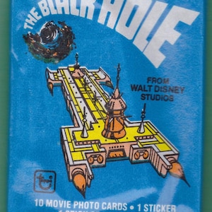 Vintage Black Hole Movie Wax Packs Trading Cards Stickers & Gum
