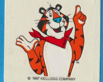 Vintage 1980s Kellogg's Tony The Tiger Sticker #2