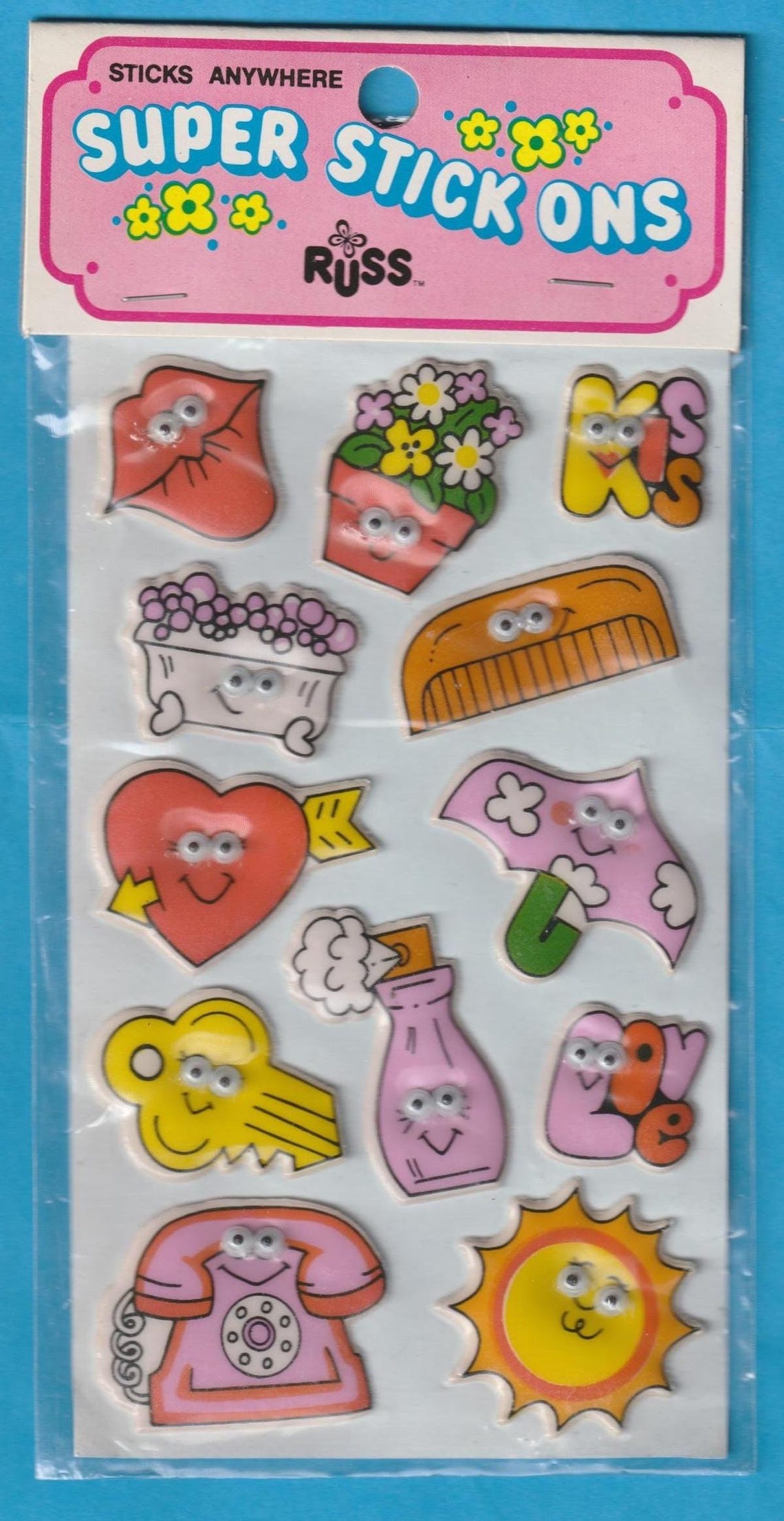 Vintage RUSS Puffy Stickers Googly Eyes #2 - Etsy