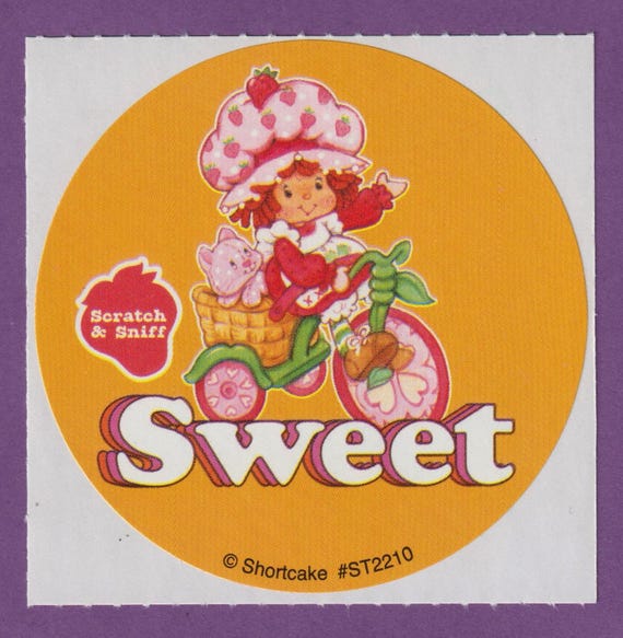 Vintage Strawberry Shortcake Scratch & Sniff Sticker SWEET - Etsy