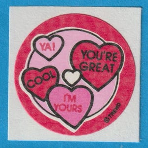 Sticker vintage tendance mat à gratter et à respirer, coeurs de la SAINT-VALENTIN