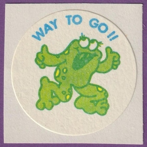 Sticker vintage tendance mat à gratter et à renifler MENTHE VERTE Grenouille No TM