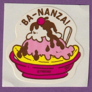Sticker vintage tendance brillant à gratter et à renifler HOT FUDGE SUNDAE