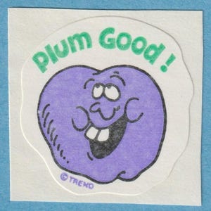 Vintage Trend Matte Scratch & Sniff Sticker Plum