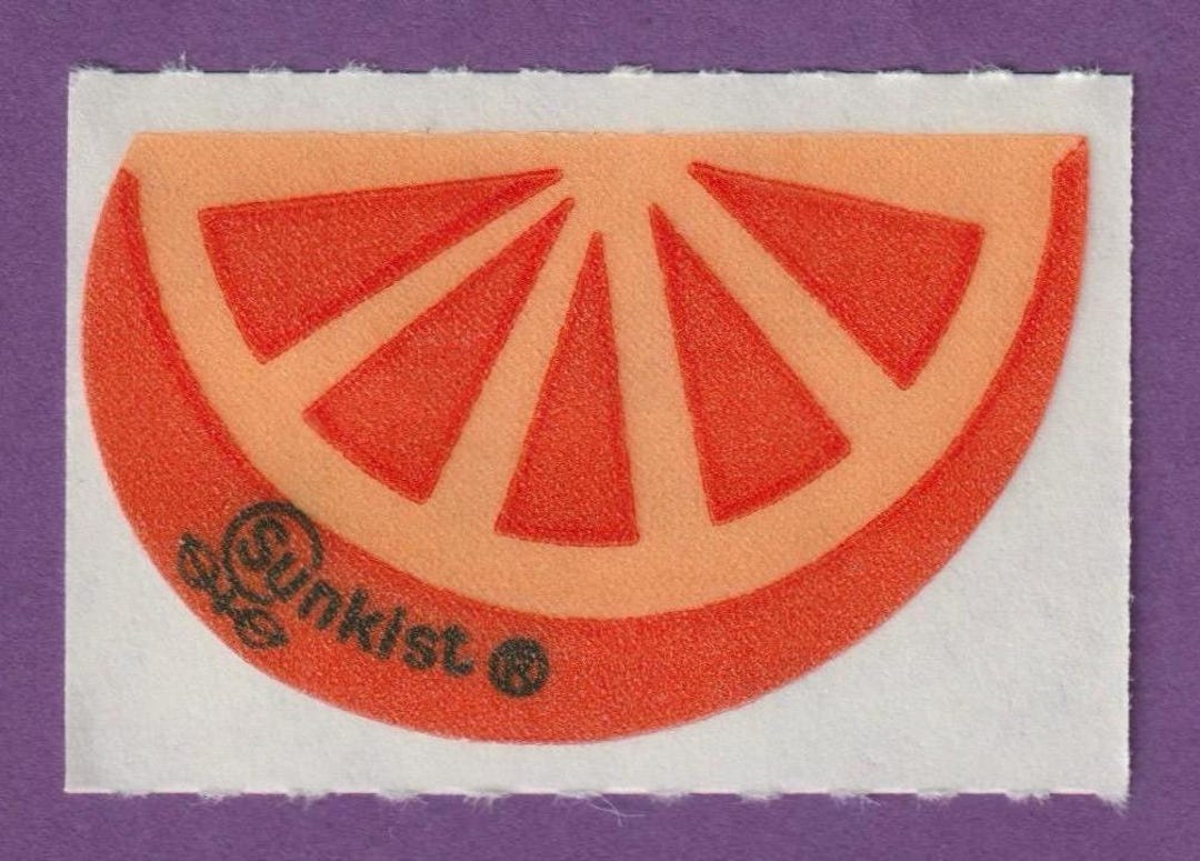 Vintage SUNKIST Scratch & Sniff Sticker - Etsy