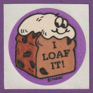 Vintage Trend Matte Scratch & Sniff Sticker RAISIN LOAF