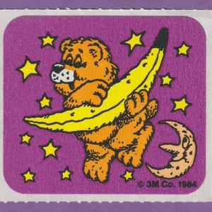 Vintage 3 M Scratch & Sniff Sticker Hase BANANE